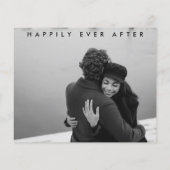 Moderne, minimalistische bruiloft foto bedankt (Achterkant)