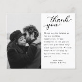 Moderne, minimalistische bruiloft foto bedankt (Voorkant)