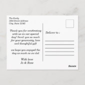 Moderne, minimalistische bruiloft foto bedankt briefkaart (Achterkant)