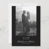 Moderne, minimalistische bruiloft foto bespaart da save the date (Voorkant)