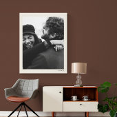 Moderne minimalistische bruiloft foto en datum leg canvas afdruk