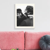 Moderne minimalistische bruiloft foto en datum leg canvas afdruk (Insitu (Woonkamer))