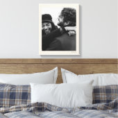 Moderne minimalistische bruiloft foto en datum leg canvas afdruk (Insitu (Slaapkamer))