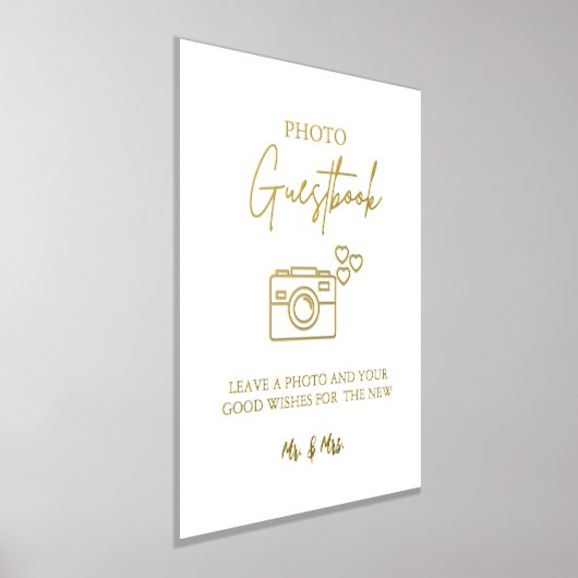 Moderne minimalistische bruiloft foto Gastenboek t (Laagn)