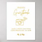 Moderne minimalistische bruiloft foto Gastenboek t (Voorkant)