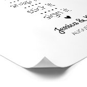 Moderne minimalistische bruiloft foto Gastenboek t Poster (Hoek)