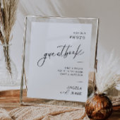 Moderne minimalistische bruiloft foto Gastenboek t Poster