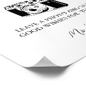 Moderne minimalistische bruiloft foto Gastenboek t Poster (Hoek)