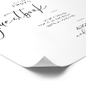Moderne minimalistische bruiloft foto Gastenboek t Poster (Hoek)