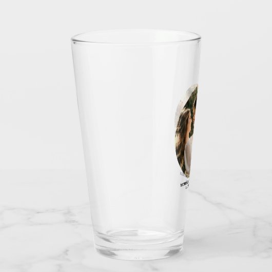 Moderne, minimalistische bruiloft foto glas (Rechts)