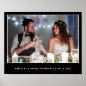 Moderne, minimalistische bruiloft foto - Pick Colo Poster (Voorkant)