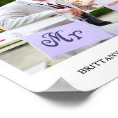 Moderne minimalistische bruiloft foto poster (Hoek)