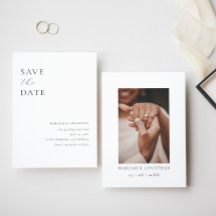 Moderne minimalistische bruiloft foto