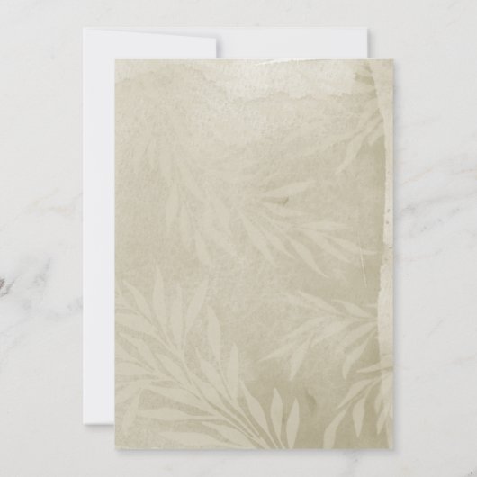 Moderne minimalistische bruiloft foto save the date (Achterkant)