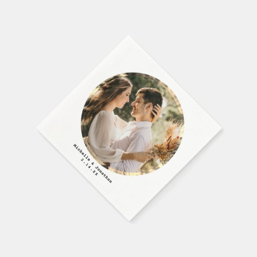 Moderne, minimalistische bruiloft foto servet (Hoek)