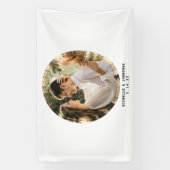 Moderne, minimalistische bruiloft foto spandoek (Verticaal)