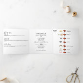 Moderne minimalistische bruiloft foto van Tri-Fold Drieluik Uitnodiging (Binnen)