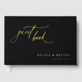 Moderne minimalistische bruiloft gastenboek (Voorkant)