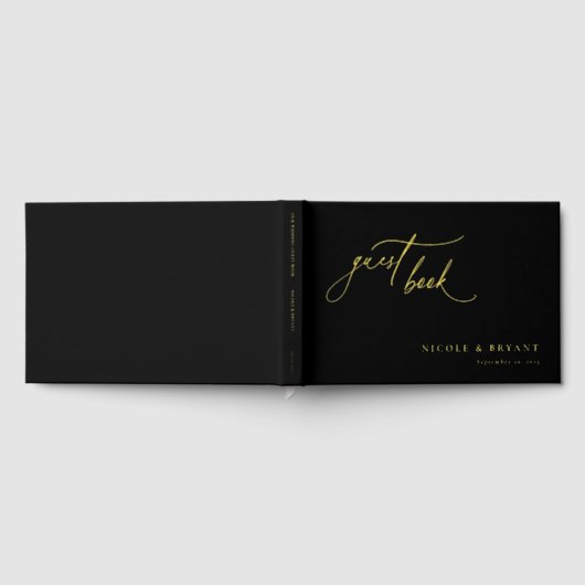 Moderne minimalistische bruiloft gastenboek (Volledig)