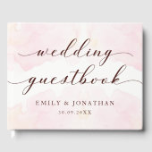 Moderne minimalistische bruiloft gastenboek (Voorkant)
