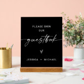 Moderne minimalistische bruiloft gastenboek acryl  acryl bord (Huwelijk)