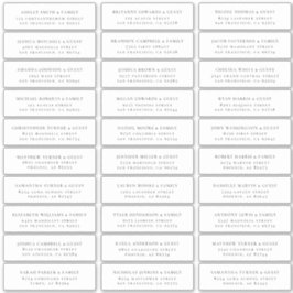 Moderne minimalistische bruiloft gastnamen Adres Sticker