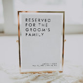 Moderne minimalistische bruiloft gereserveerd voor poster