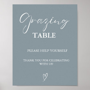 Moderne minimalistische bruiloft grazende tafel te poster