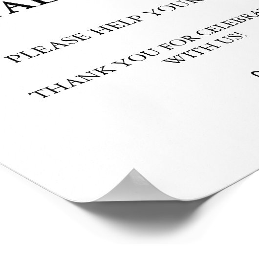 Moderne minimalistische bruiloft grazende tafel te poster (Hoek)