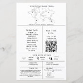 Moderne minimalistische bruiloft infographic progr (Achterkant)