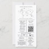 Moderne minimalistische bruiloft infographic progr (Achterkant)