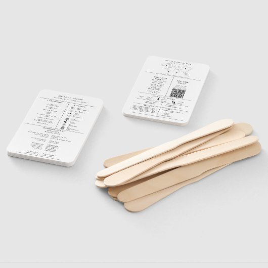 Moderne minimalistische bruiloft infographic progr handwaaier (Niet-gemonteerd)