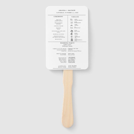 Moderne minimalistische bruiloft infographic progr handwaaier (Voorkant)