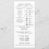 Moderne minimalistische bruiloft infographic progr programmakaart (Voorkant)