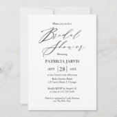 Moderne Minimalistische Bruiloft Invitatie Kaart (Voorkant)