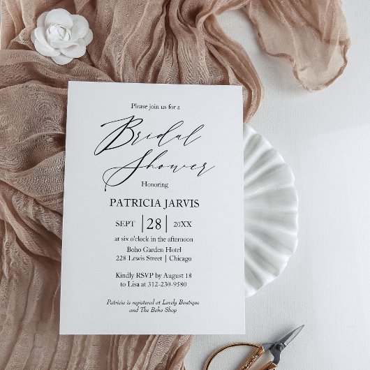 Moderne Minimalistische Bruiloft Invitatie Kaart