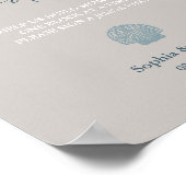 Moderne minimalistische bruiloft Jenga Gastenboek  Poster (Hoek)