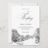 Moderne, minimalistische bruiloft kaart (Voorkant)