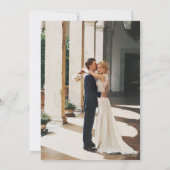 Moderne, minimalistische bruiloft kaart (Achterkant)