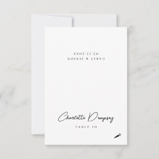 Moderne minimalistische bruiloft kaart (Voorkant)