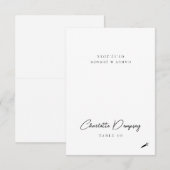 Moderne minimalistische bruiloft kaart (Voorkant / Achterkant)