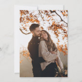 Moderne minimalistische bruiloft kaart (Achterkant)