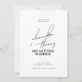 Moderne minimalistische bruiloft kaart (Voorkant)