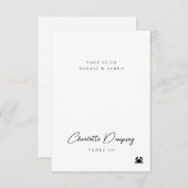 Moderne minimalistische bruiloft kaart (Voorkant / Achterkant)