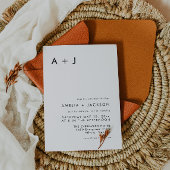 Moderne minimalistische bruiloft kaart