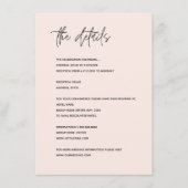 Moderne minimalistische bruiloft Kaart (Voorkant)