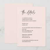 Moderne minimalistische bruiloft Kaart (Voorkant / Achterkant)