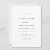 Moderne minimalistische bruiloft kaart (Voorkant)