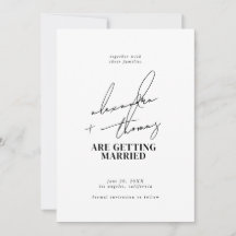 Moderne minimalistische bruiloft