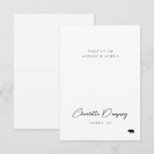 Moderne minimalistische bruiloft kaart (Voorkant / Achterkant)